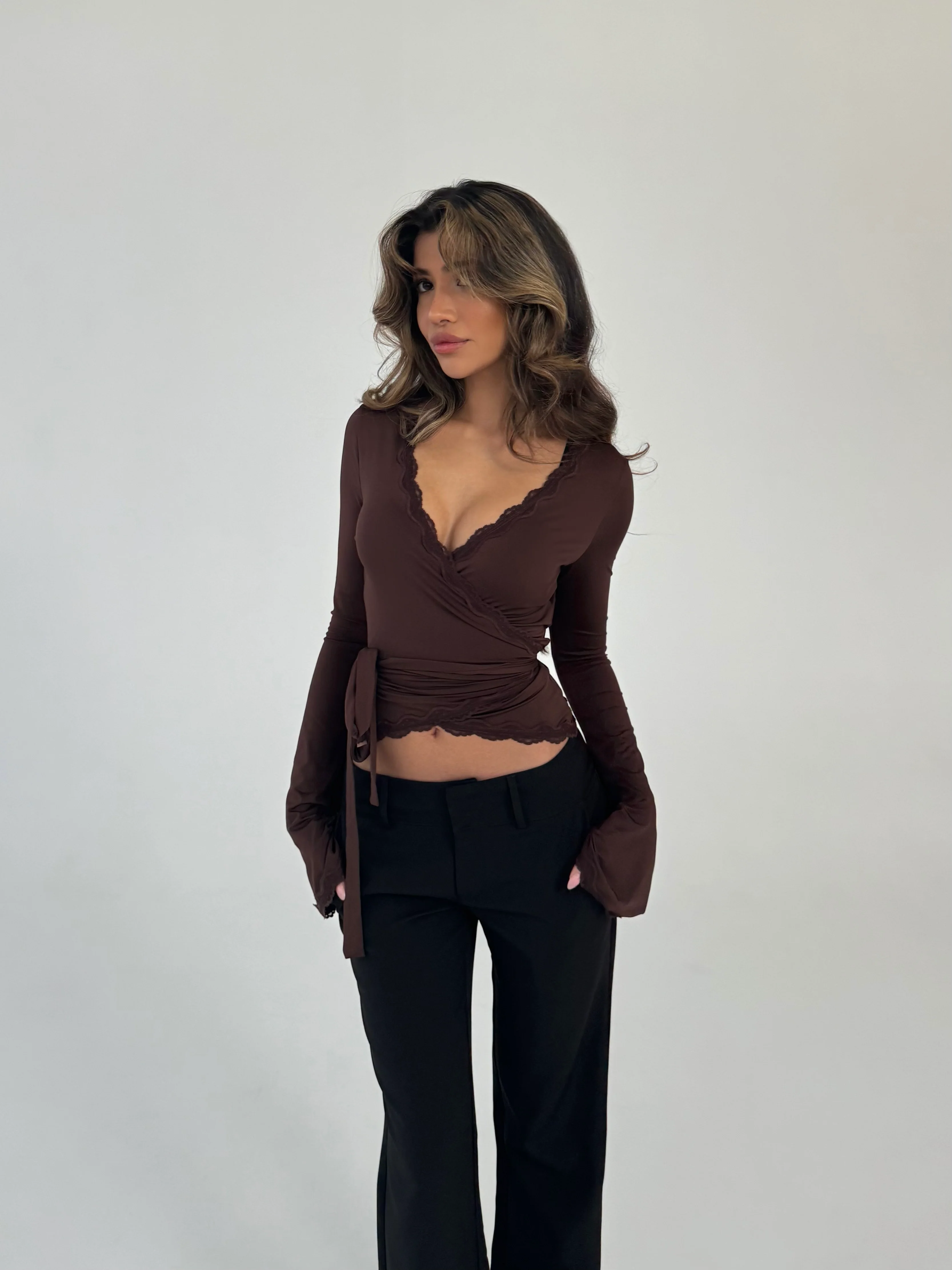 Ballerina Basic Top - Dunkelbraun - Image 4