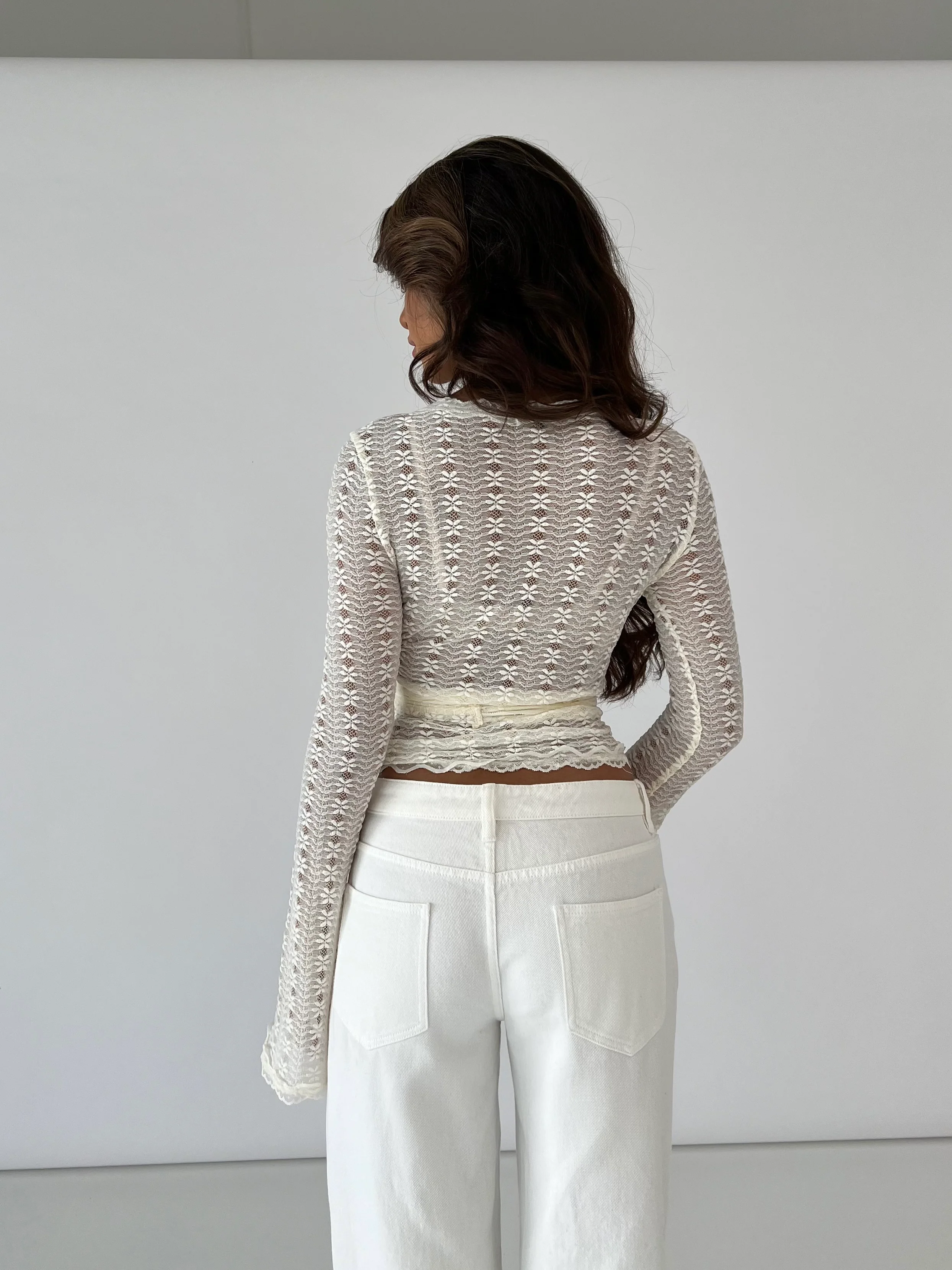 Ballerina Flower Top - Creme - Image 4