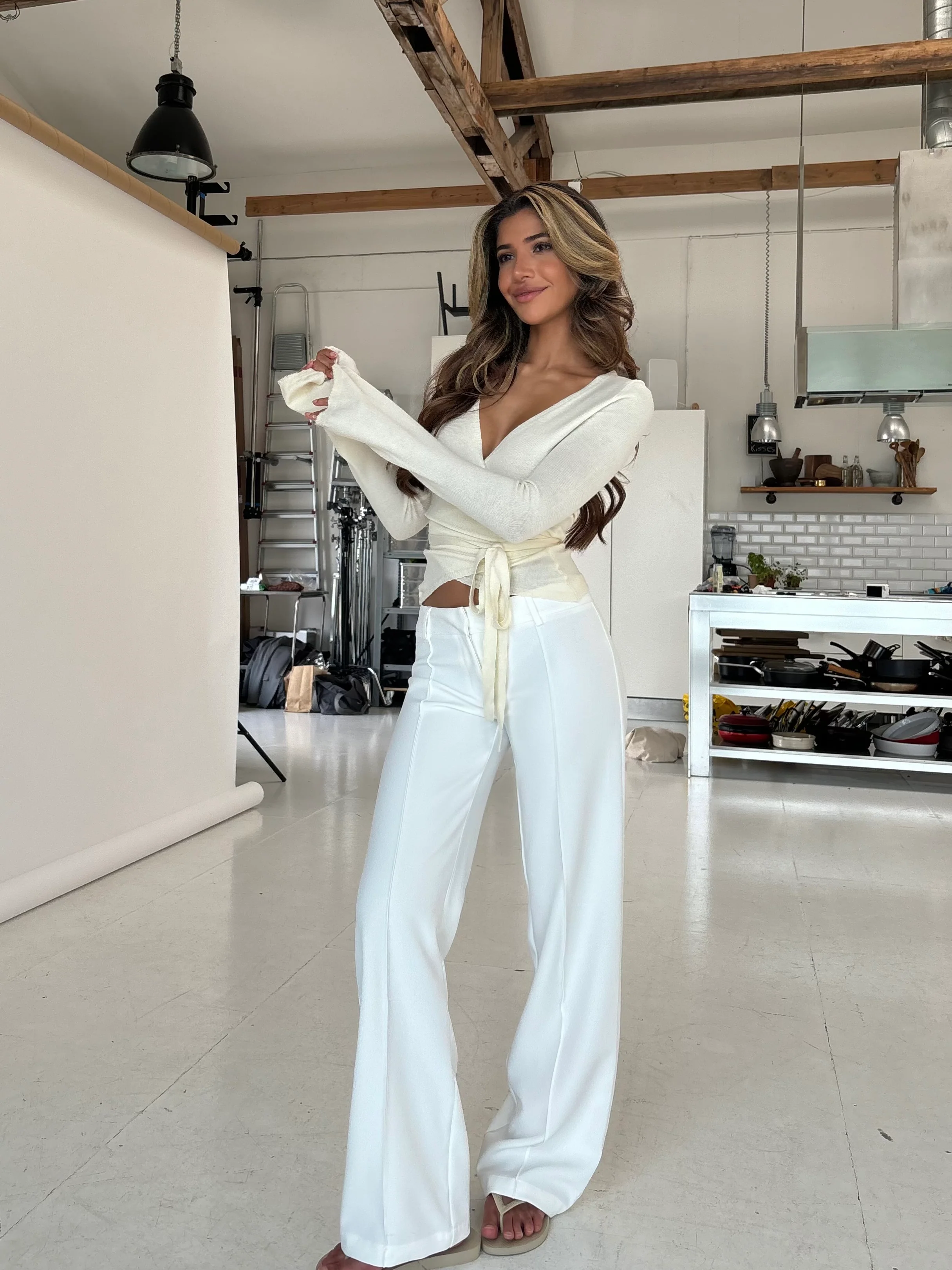 Ballerina knit top - Creme - Image 2