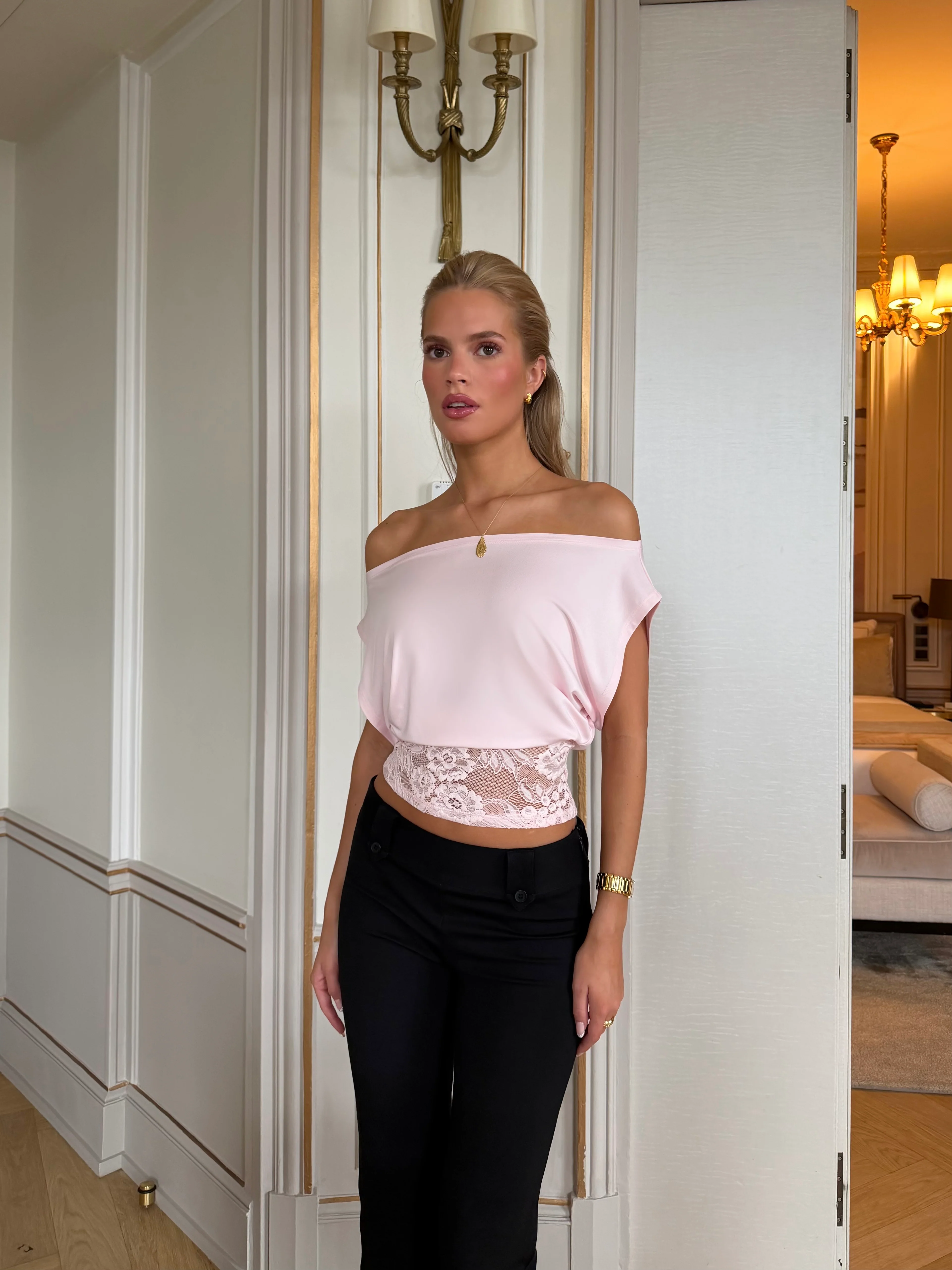 Hera basic lace top - Rosa - Image 2