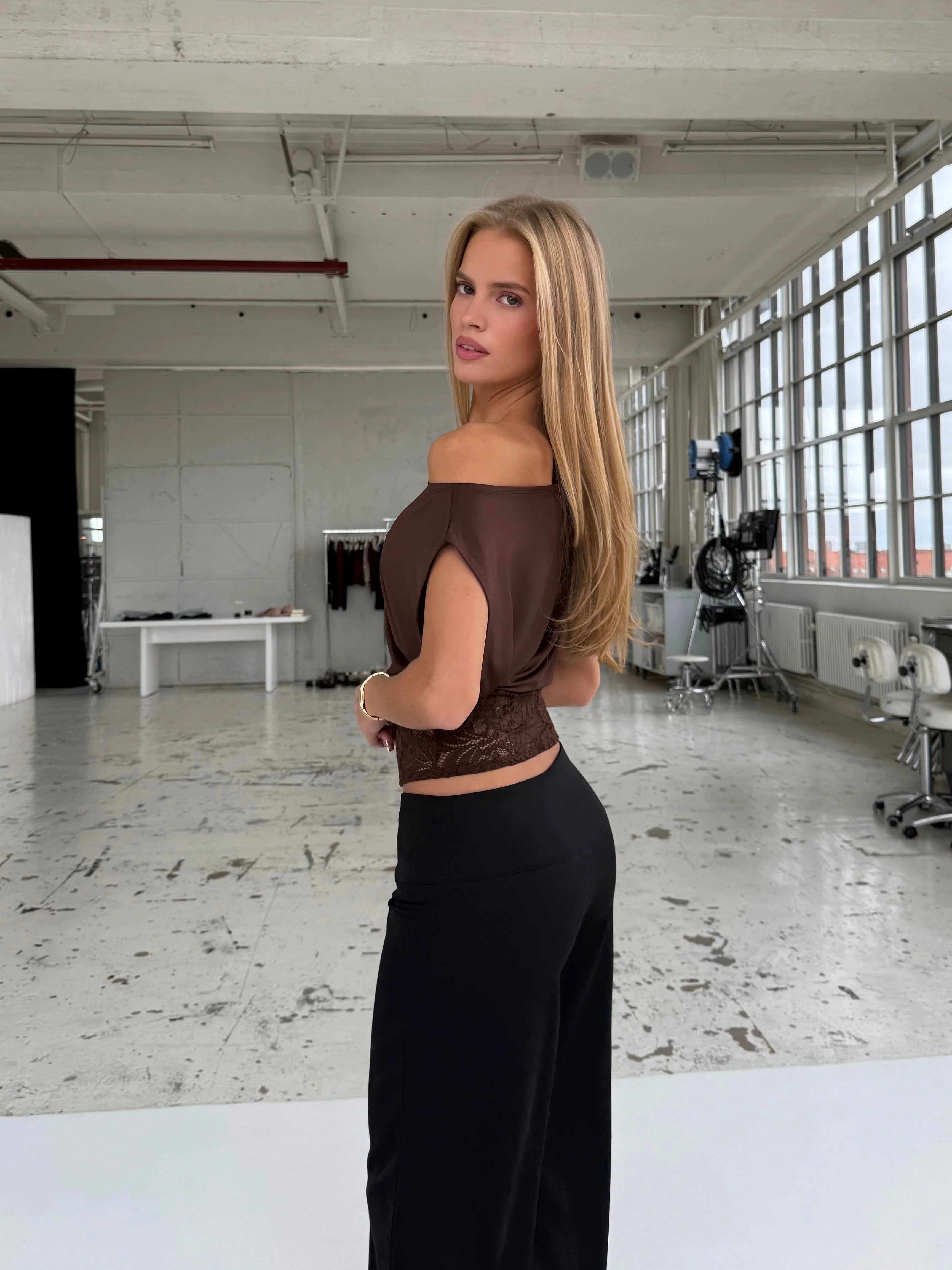 Hera basic lace top - Dunkelbraun  - Image 2
