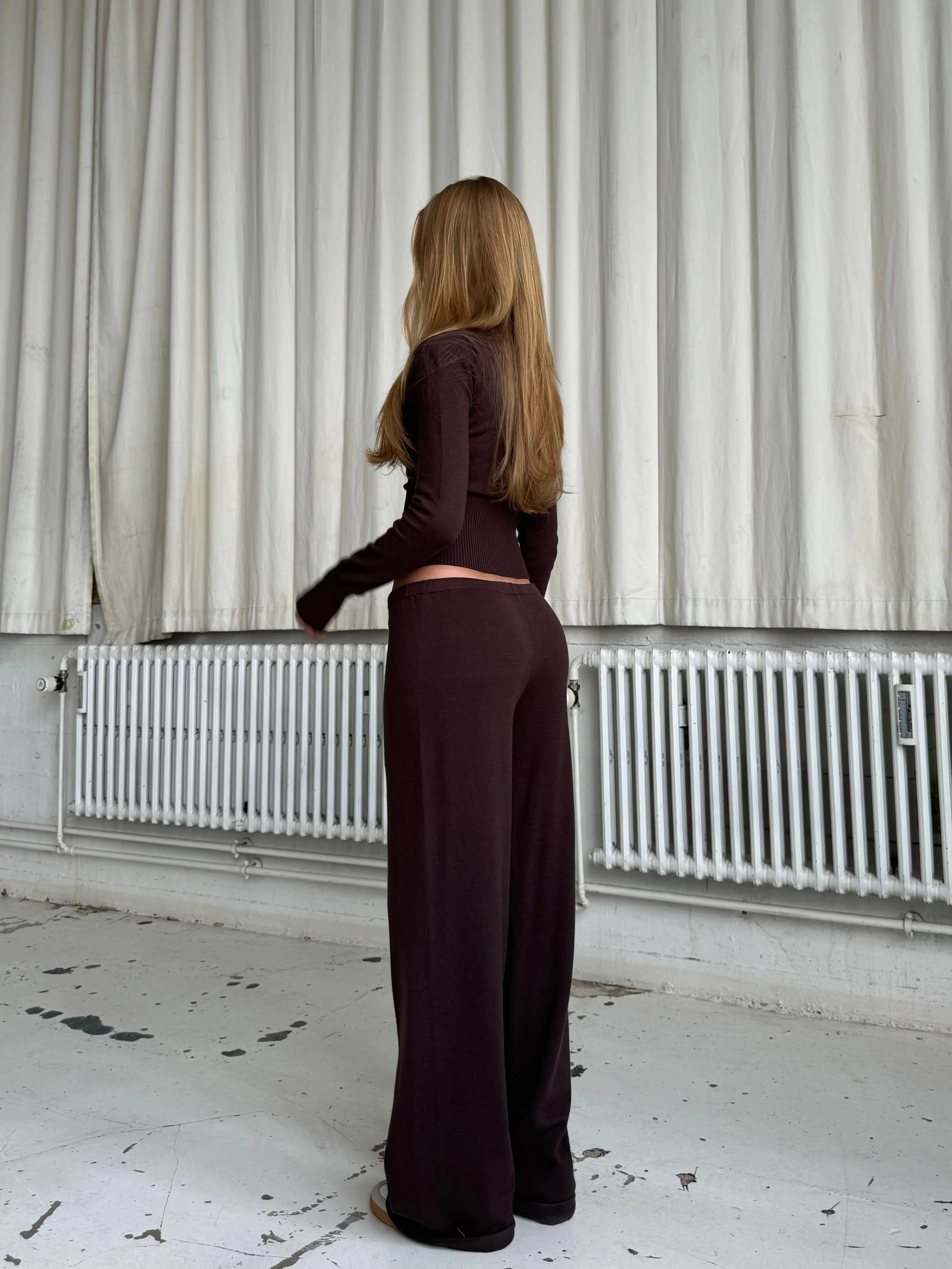 Knit hosen - dunkelbraun - Image 2