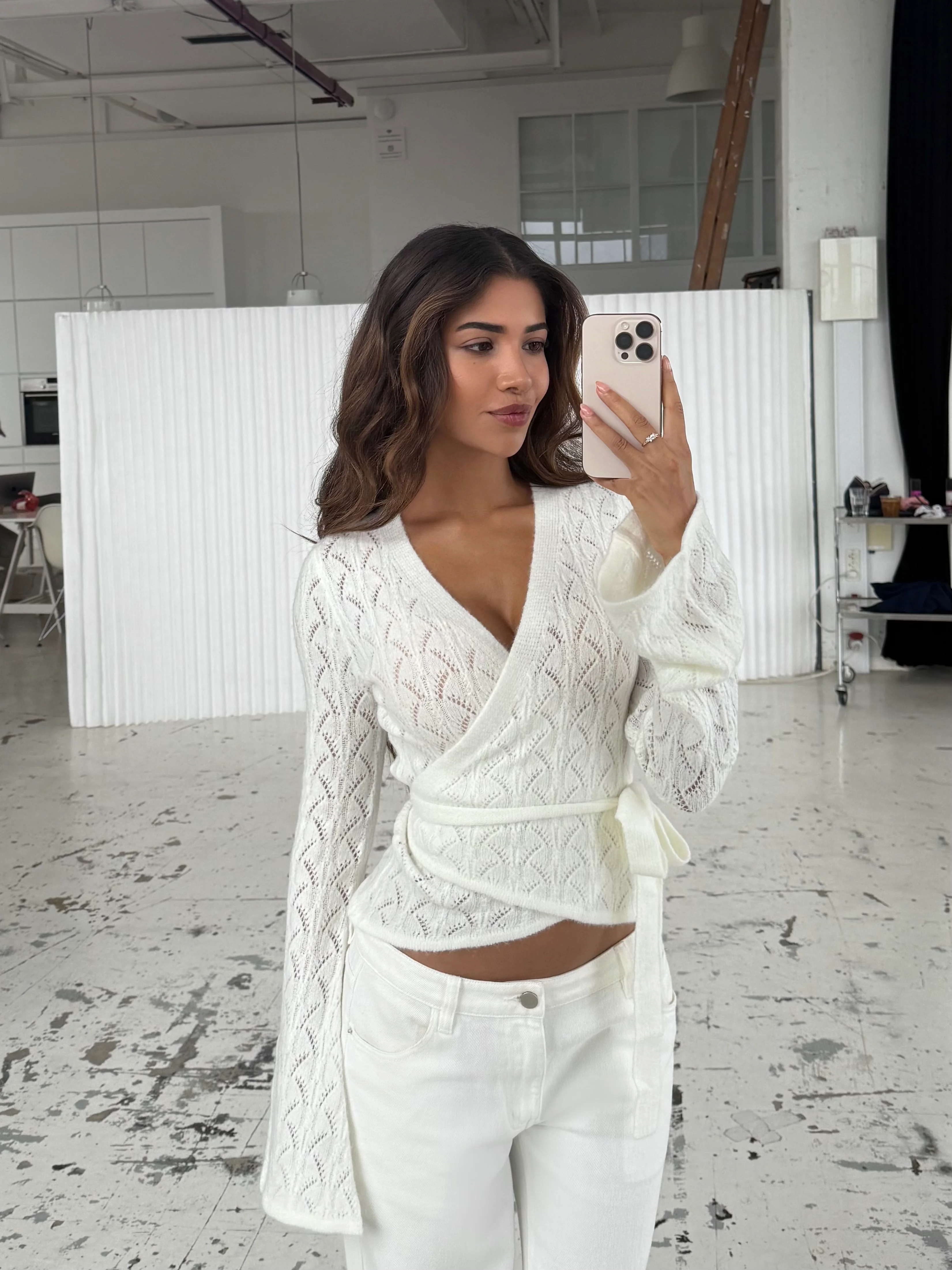 Lacework wool ballerina  - Weiß - Image 4