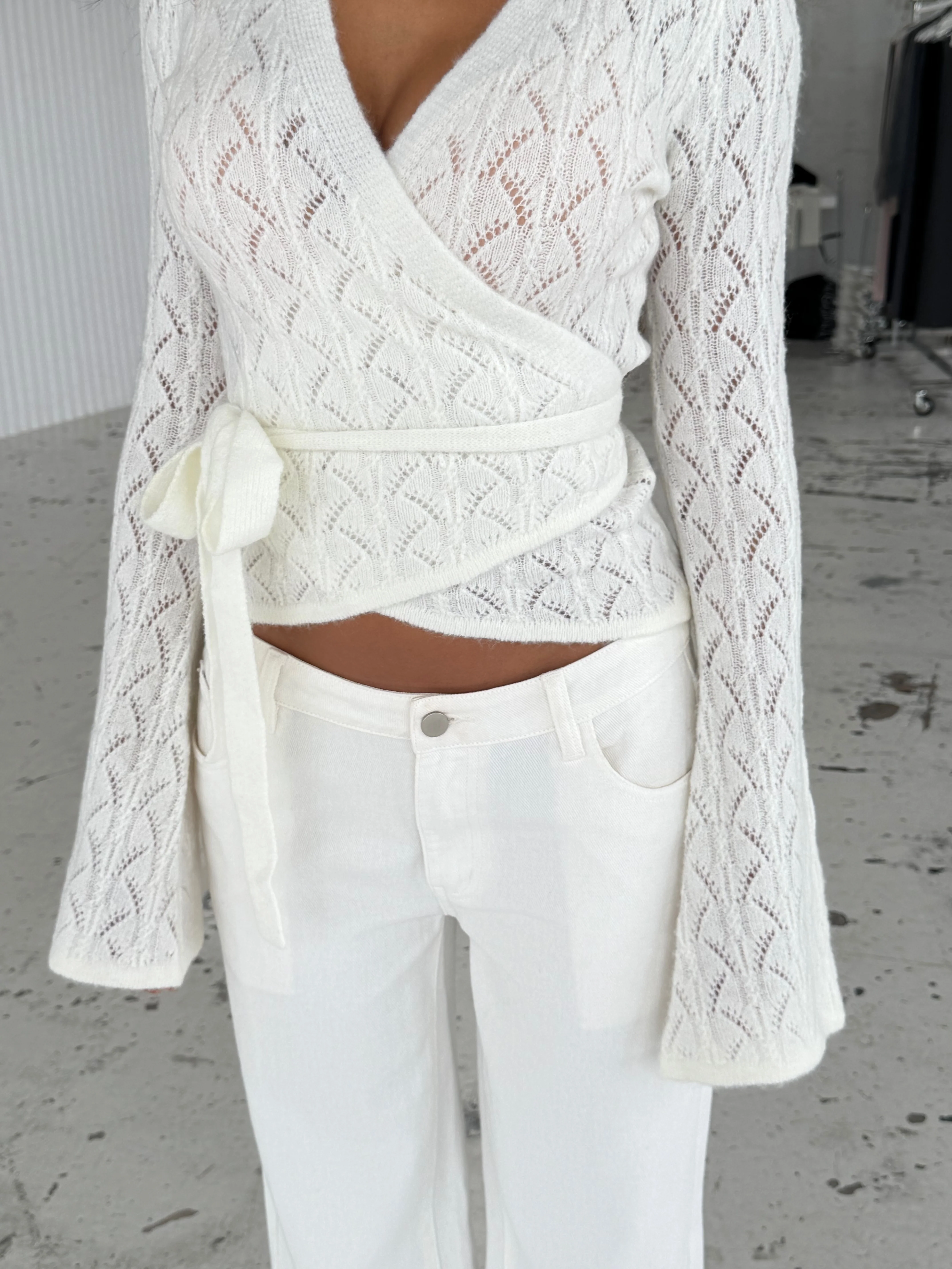 Lacework wool ballerina  - Weiß - Image 5