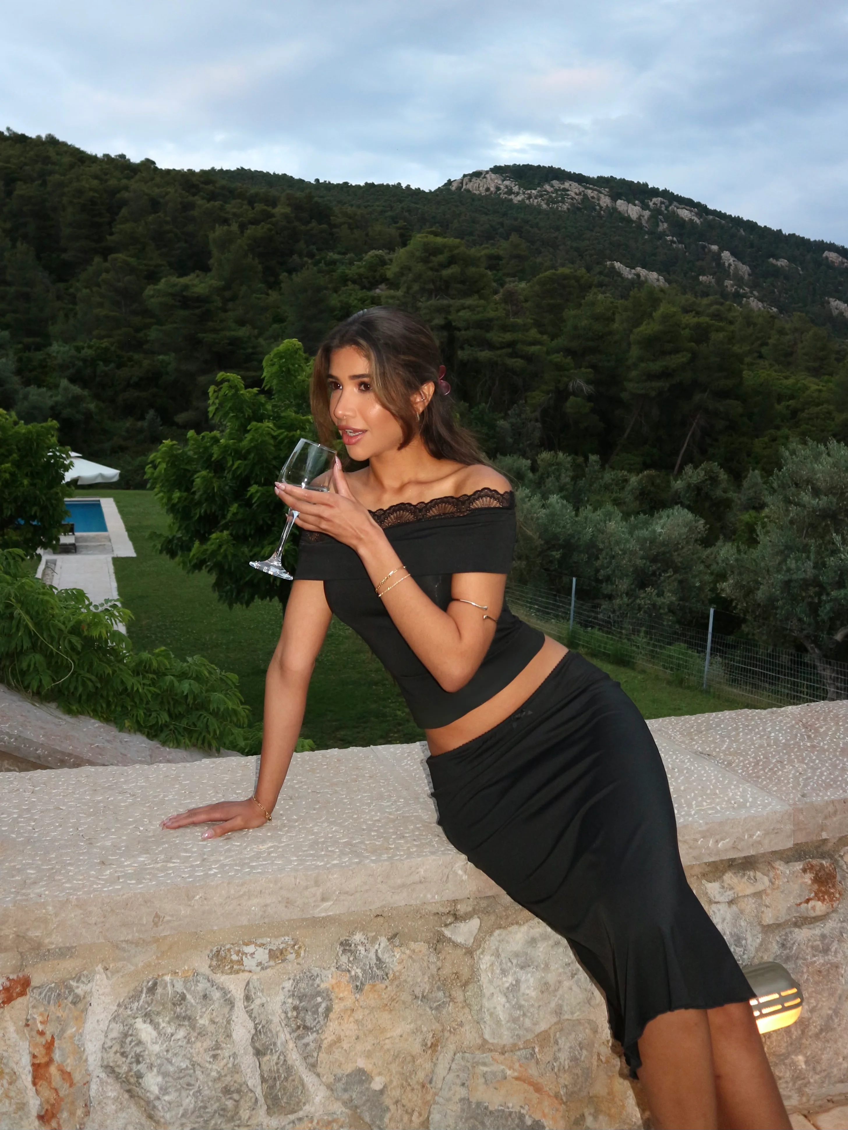 Leda Lace Top - Schwarz - Image 3