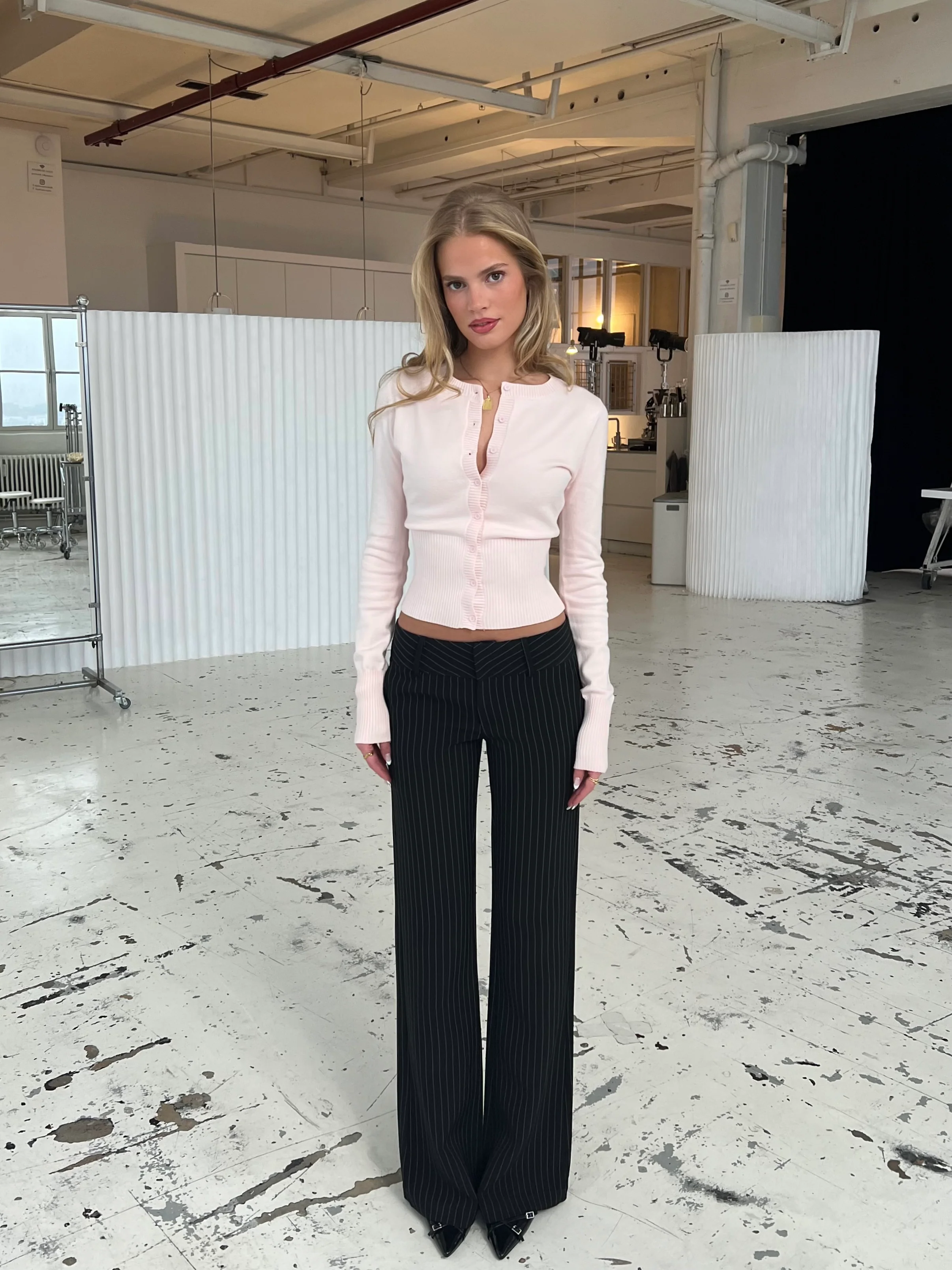 Livia low waist hosen - Schwarz gestreift - Image 8