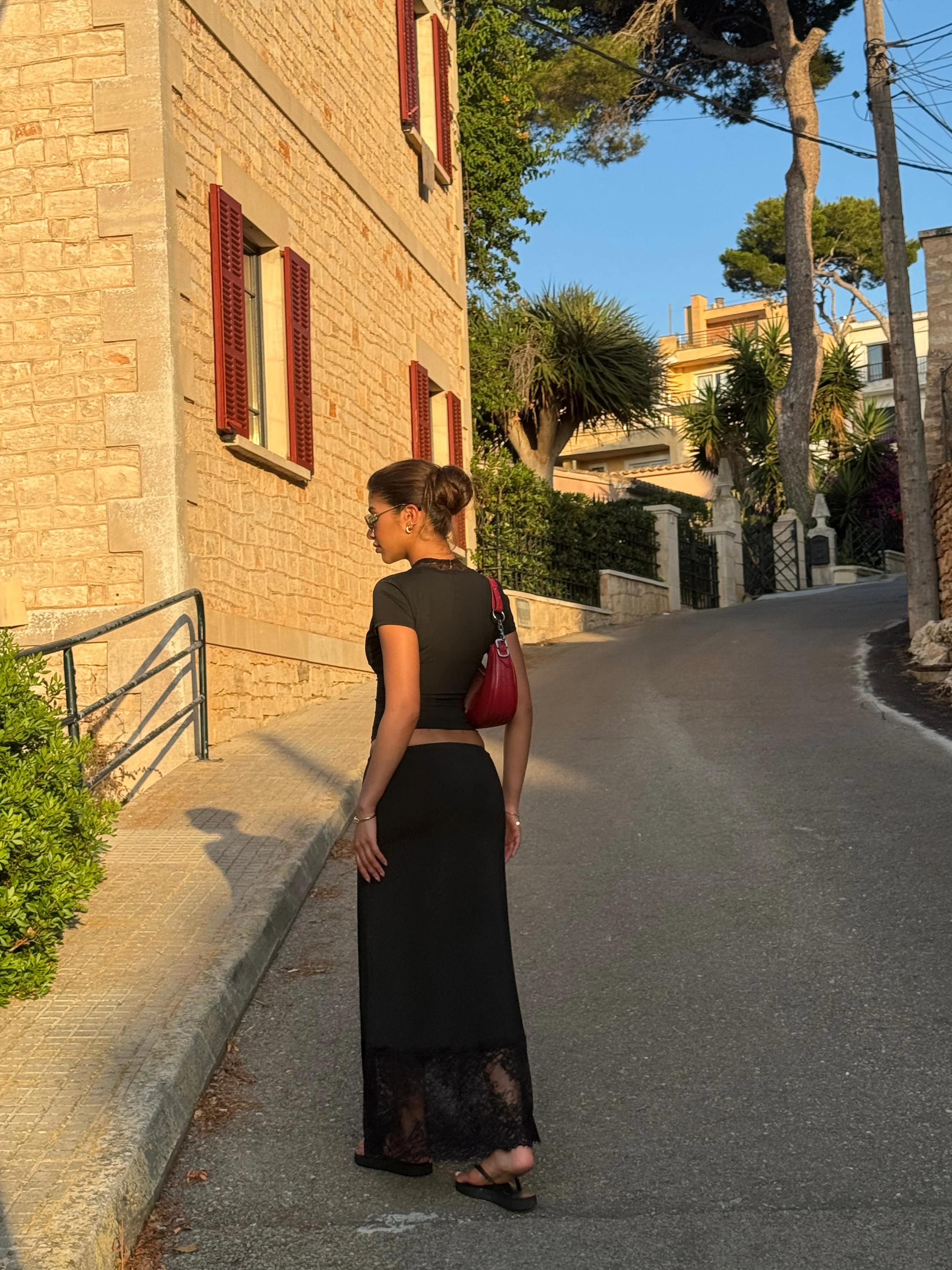 Maxi lace skirt - schwarz - Image 2