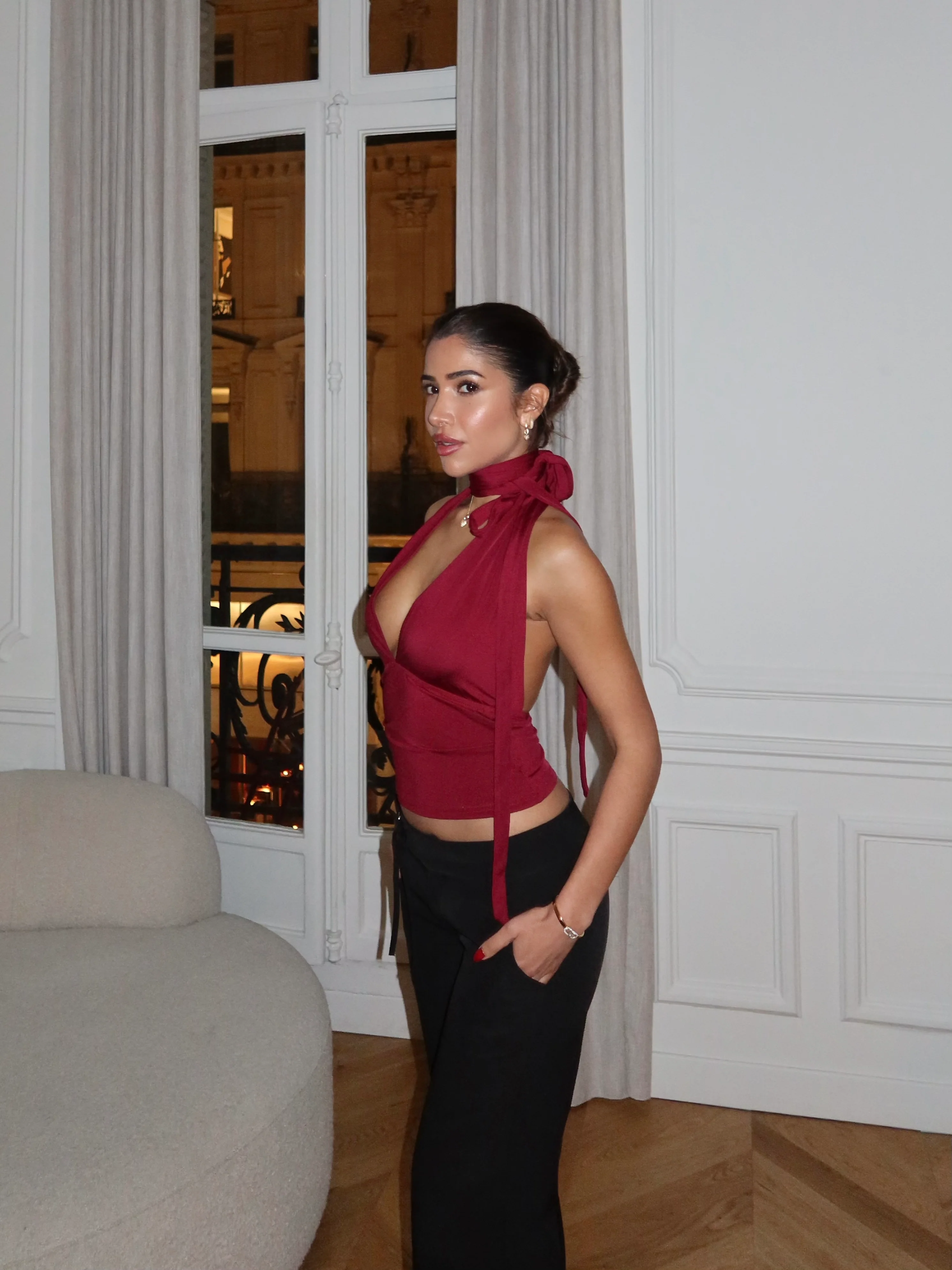 Mila Multi Top – Dunkelrot - Image 2