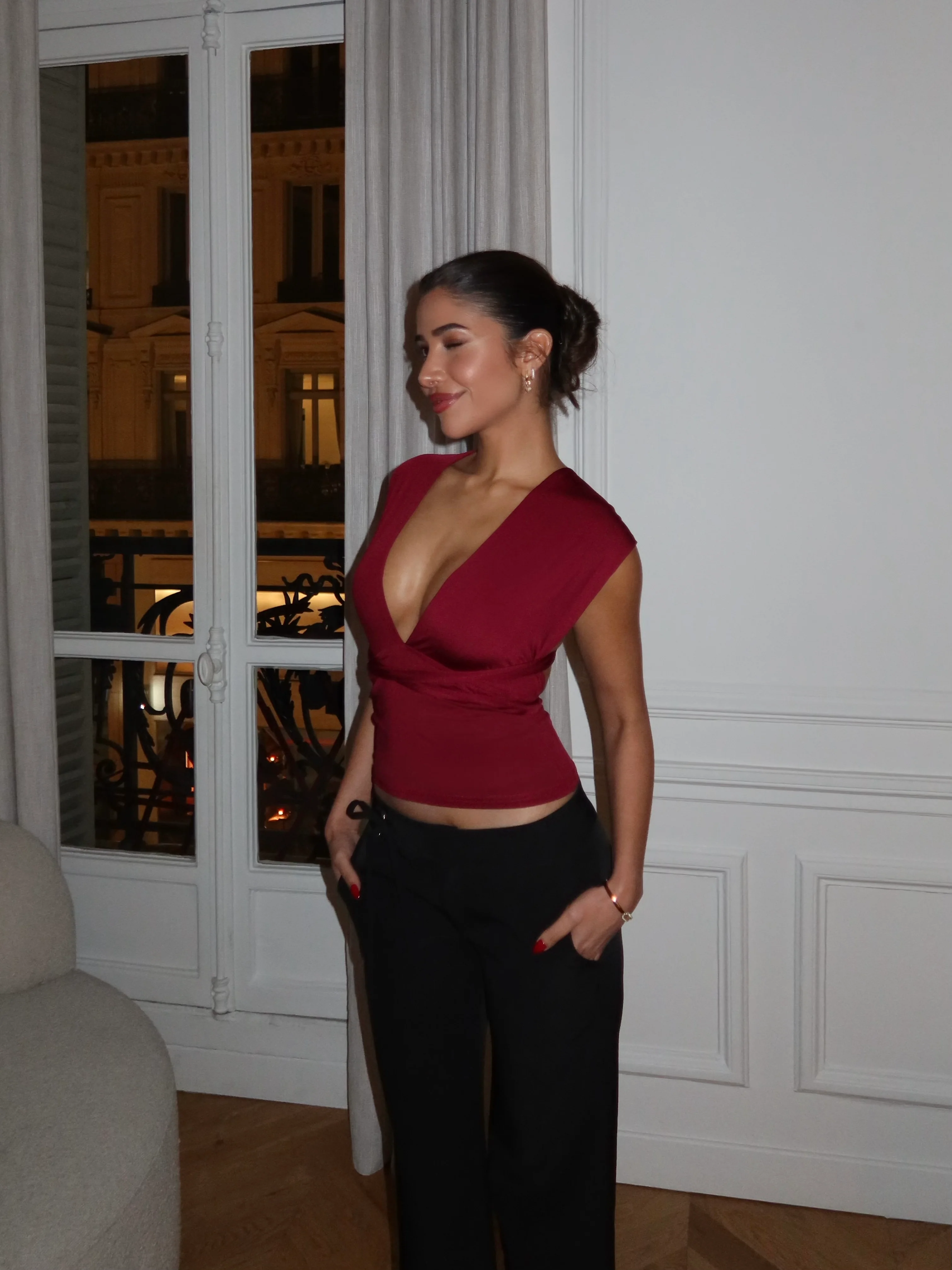 Mila Multi Top – Dunkelrot - Image 5