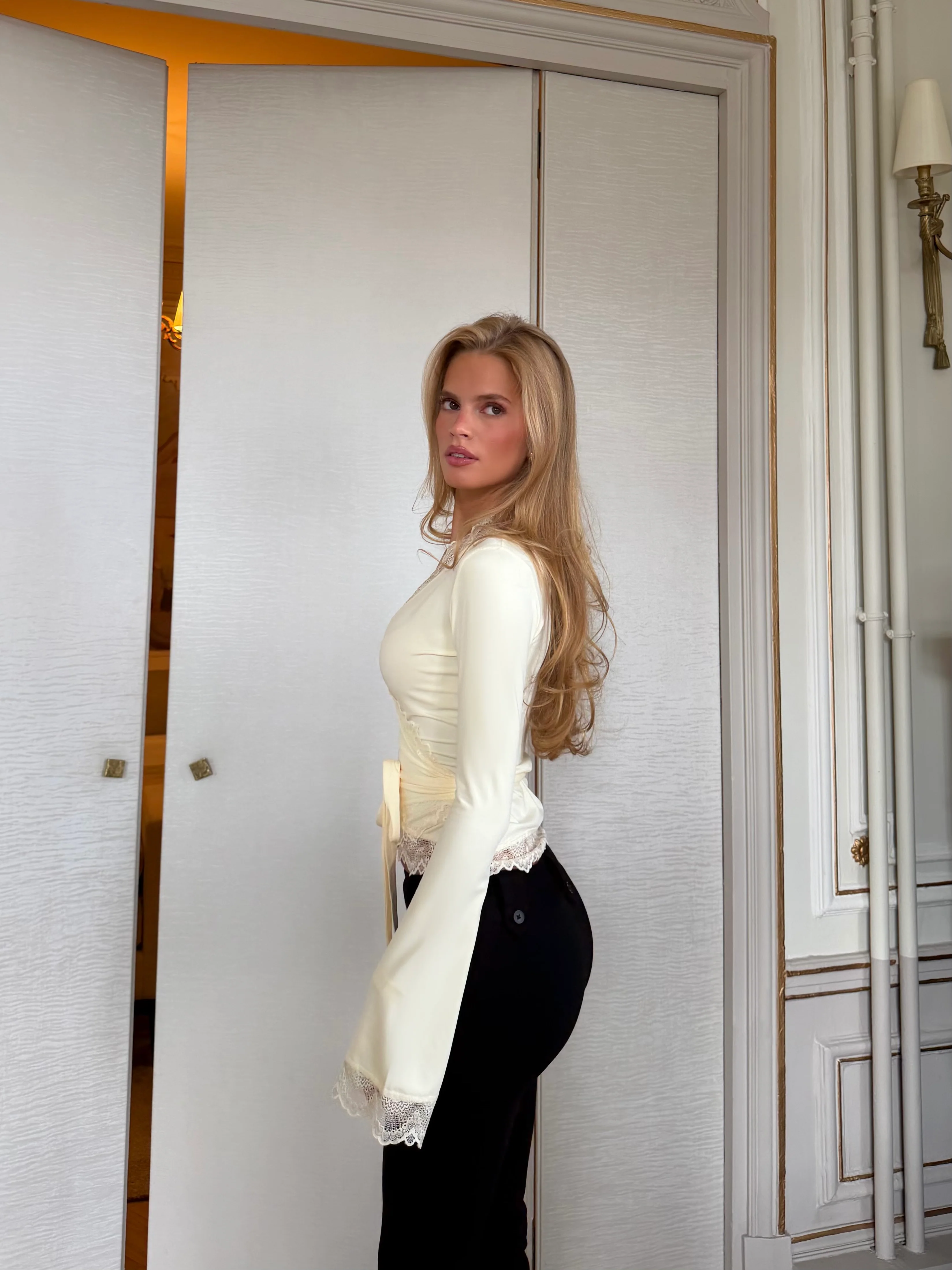 New Ballerina Basic Lace Top - Hellgelb - Image 5