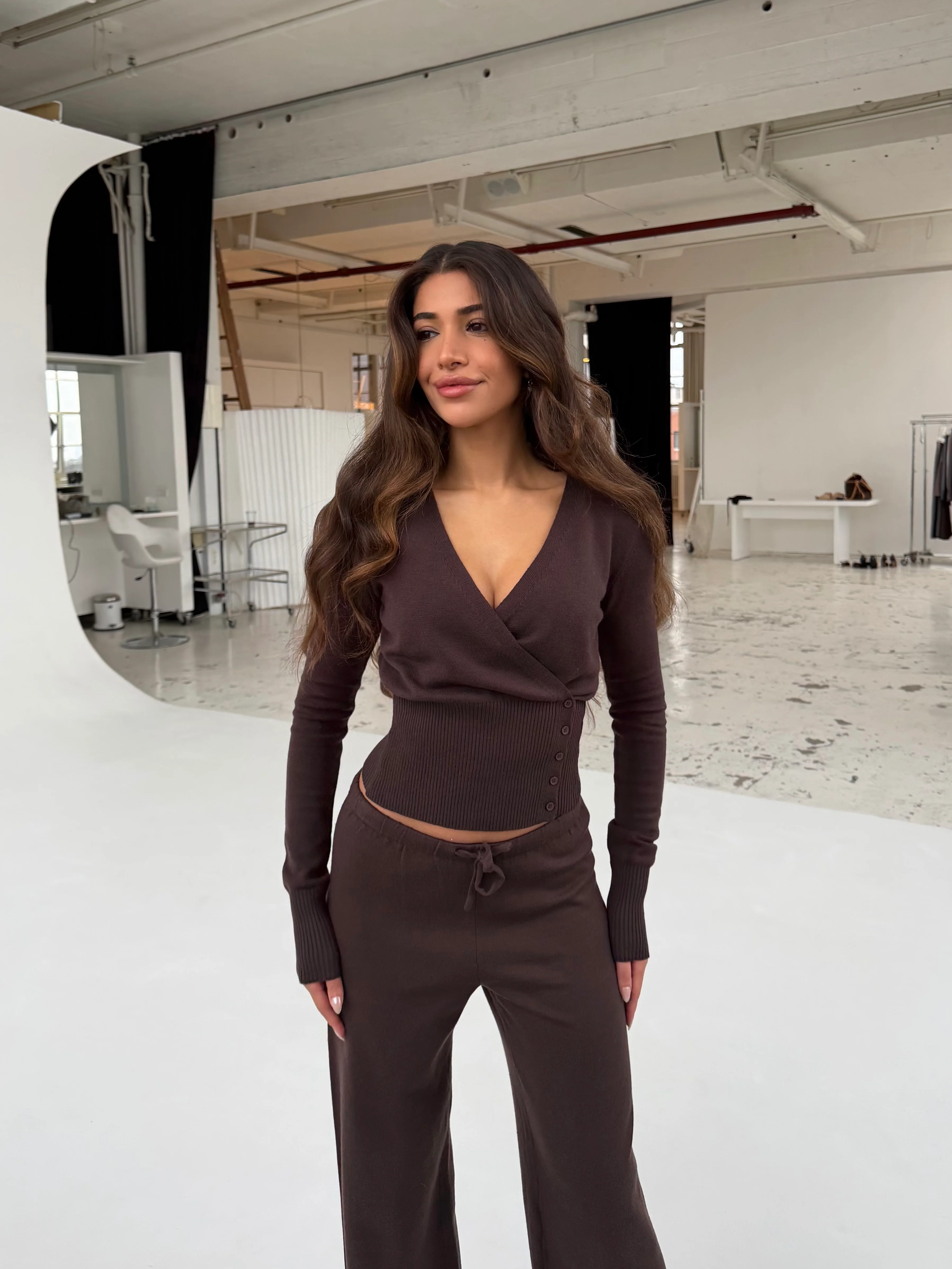New knit cardigan - dunkelbraun - Image 3