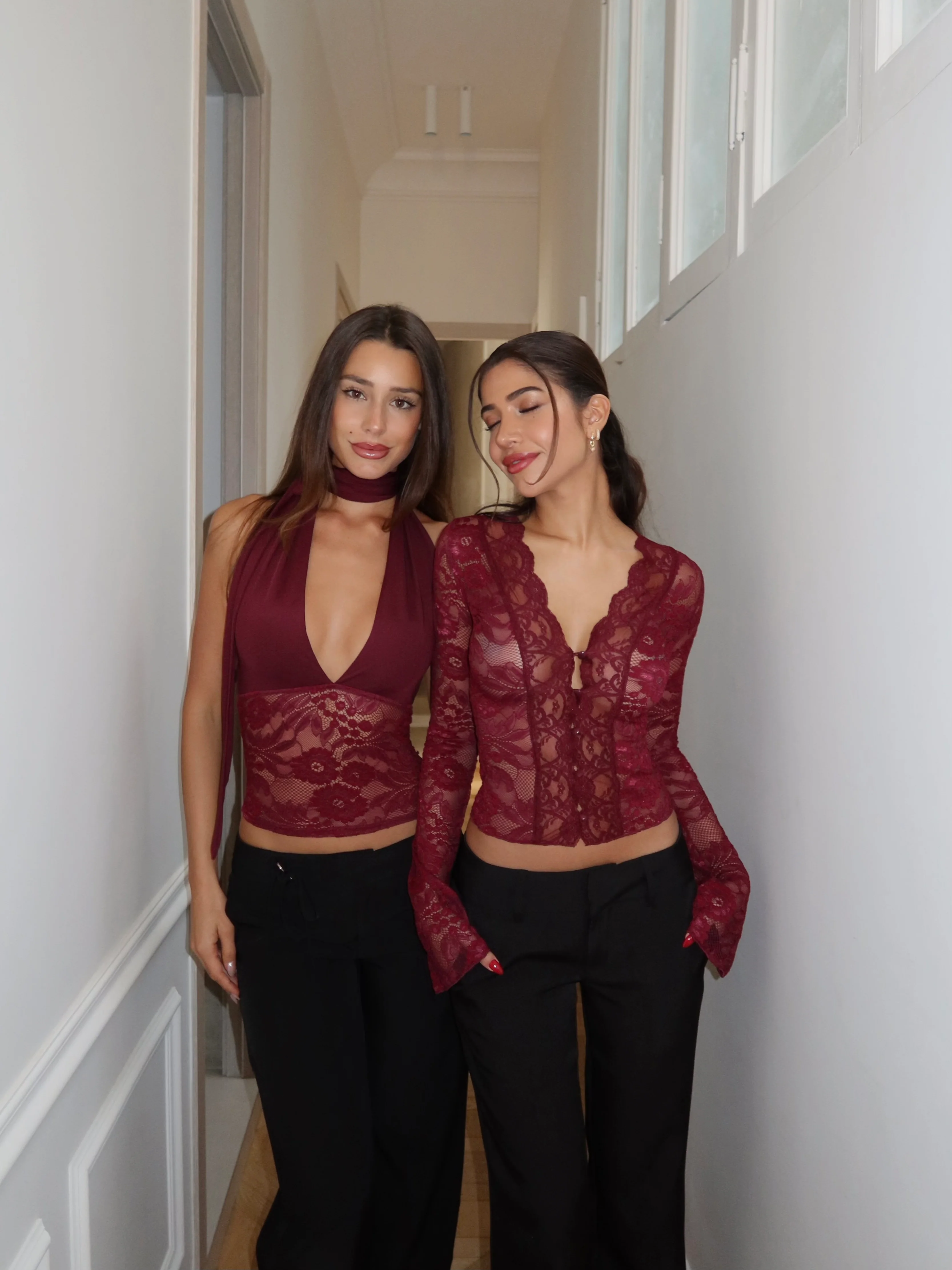 Pretty Luna Lace Top - Schwarz  - Image 3