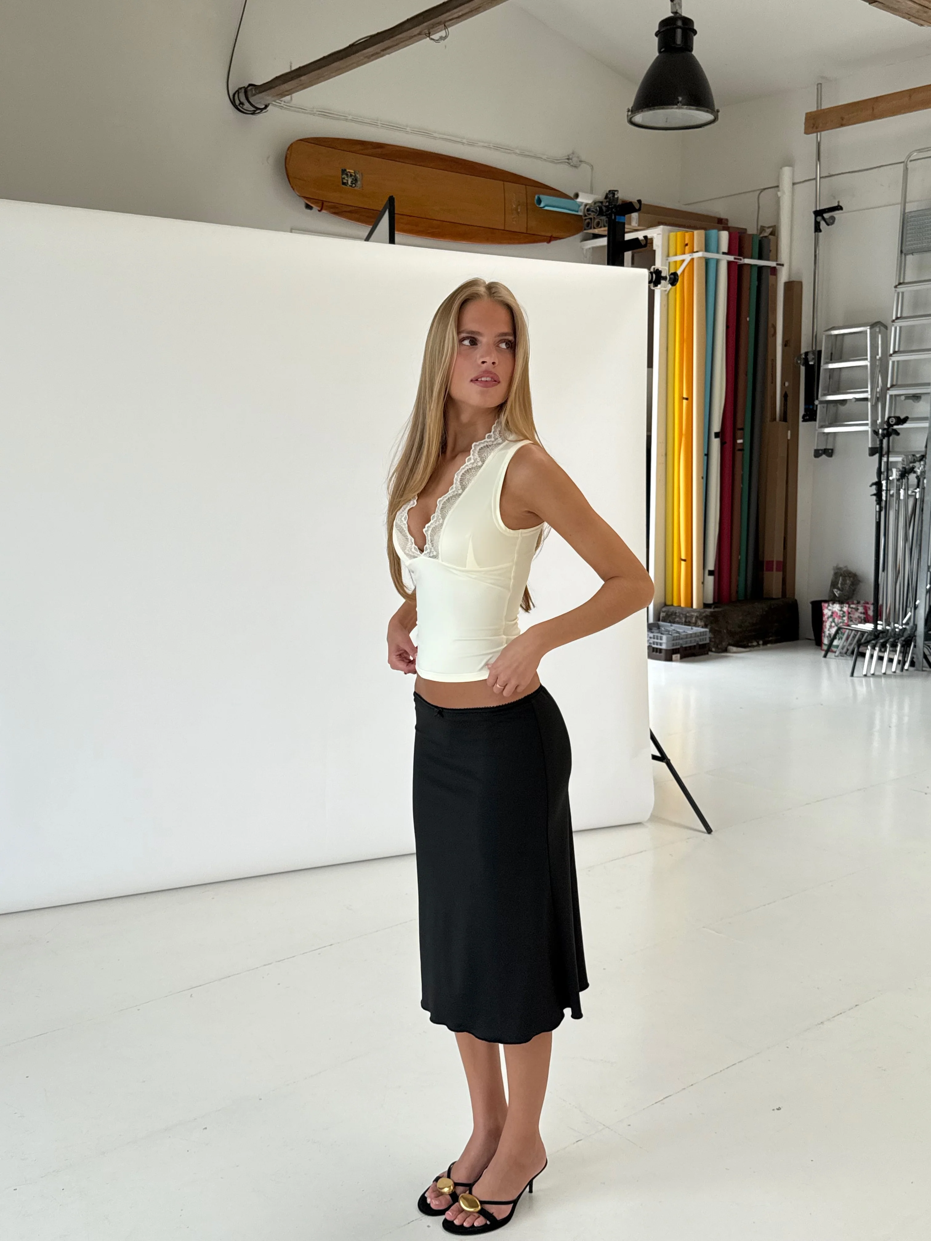 Lucia Basic Lace Top - Hellgelb - Image 5